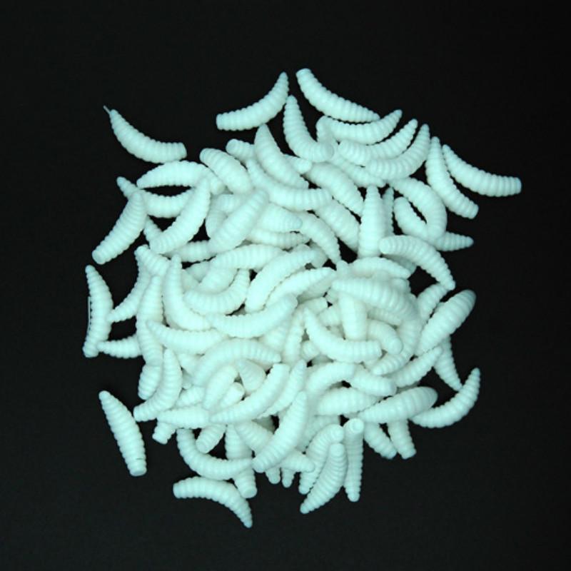 Рыболовные приманки Fulljion 10/50100 шт. Реалистичный запах Светится Мягкая наживка Рыбалка Хобби 10pcs белый